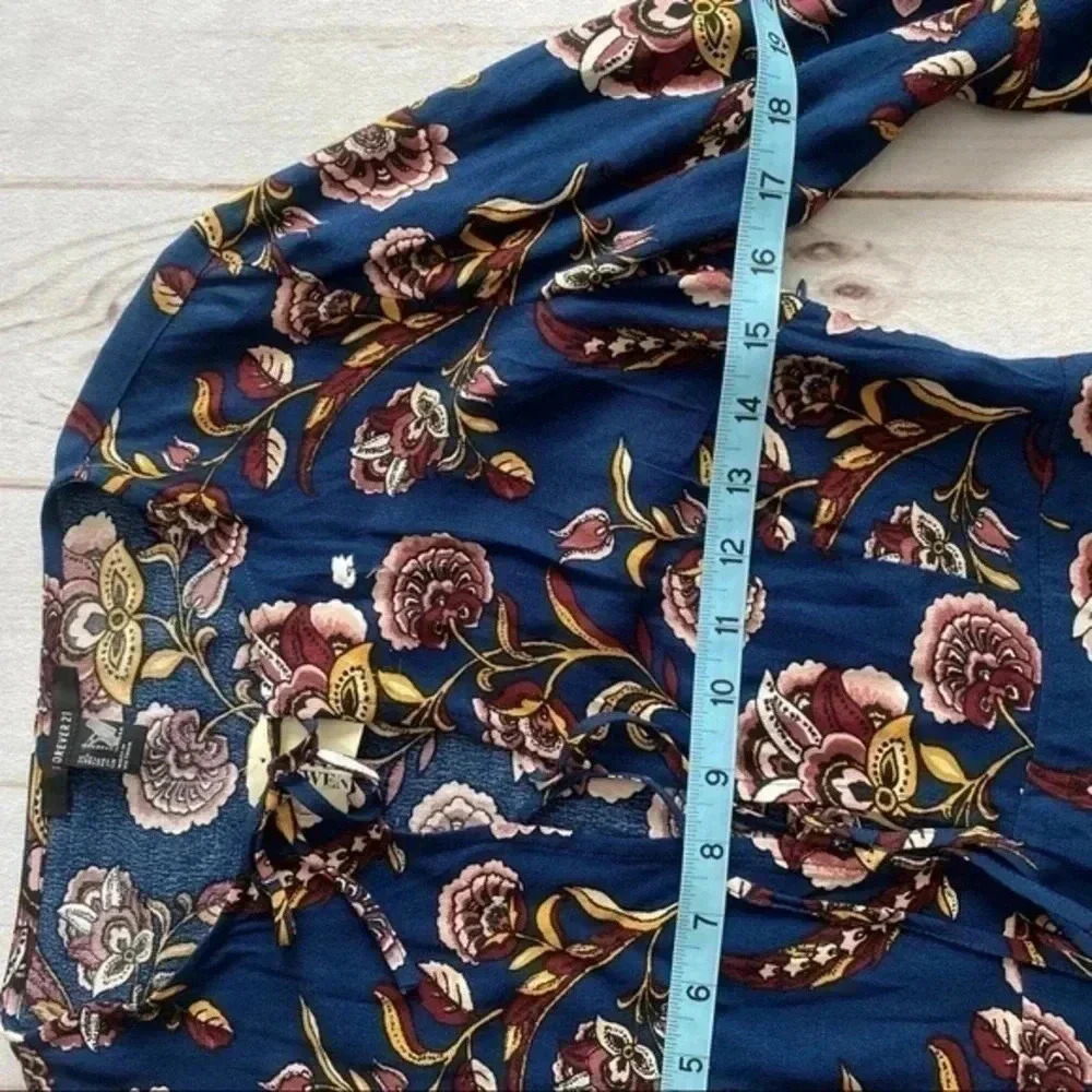 NWT Forever 21 Paisley BoHo sleeve dress size S - Picture 6 of 9